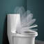 Siège de toilette allongé blanc bidet Taranto