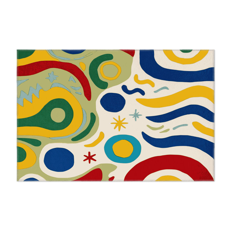Jubilant Pop Indoor And Outdoor Area Rug, Rectangle 2' x 3'