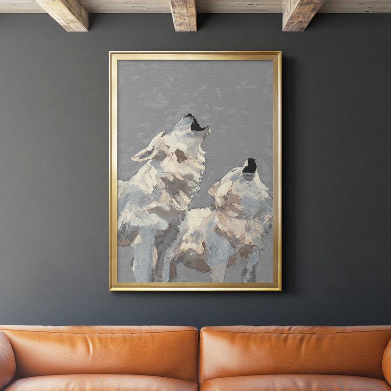 Midnight Wolves, reproduction d'art encadrée, Or, H 24,5 po x l 18,5 po x P 1,25 po