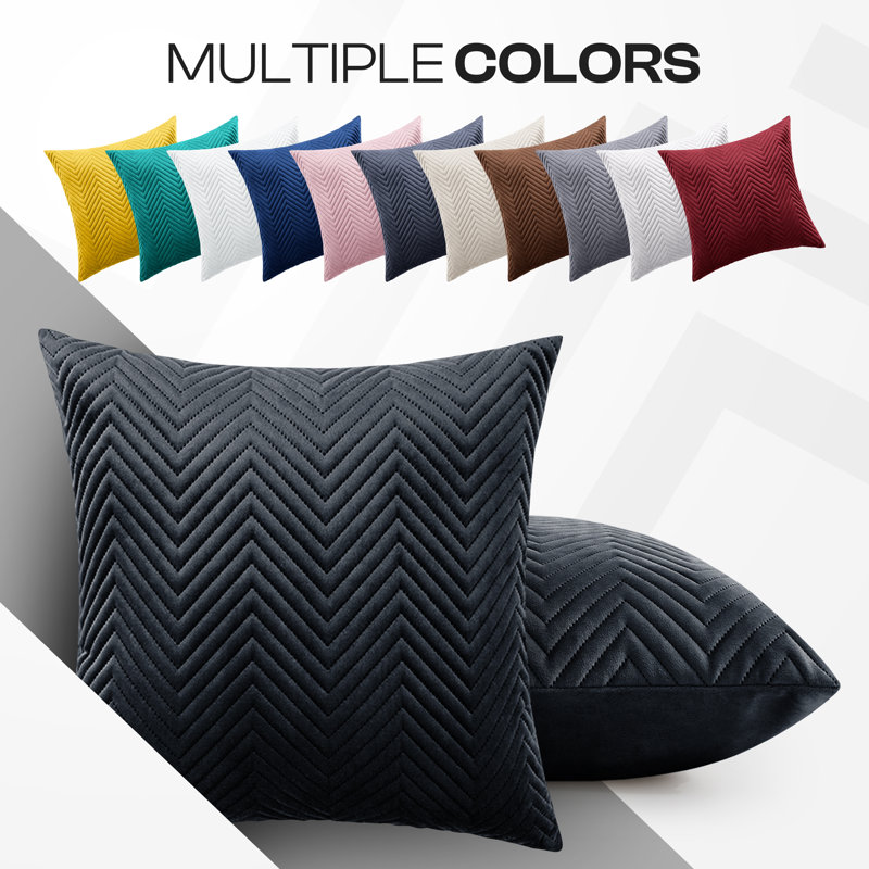 Square Cushion Cover, Black