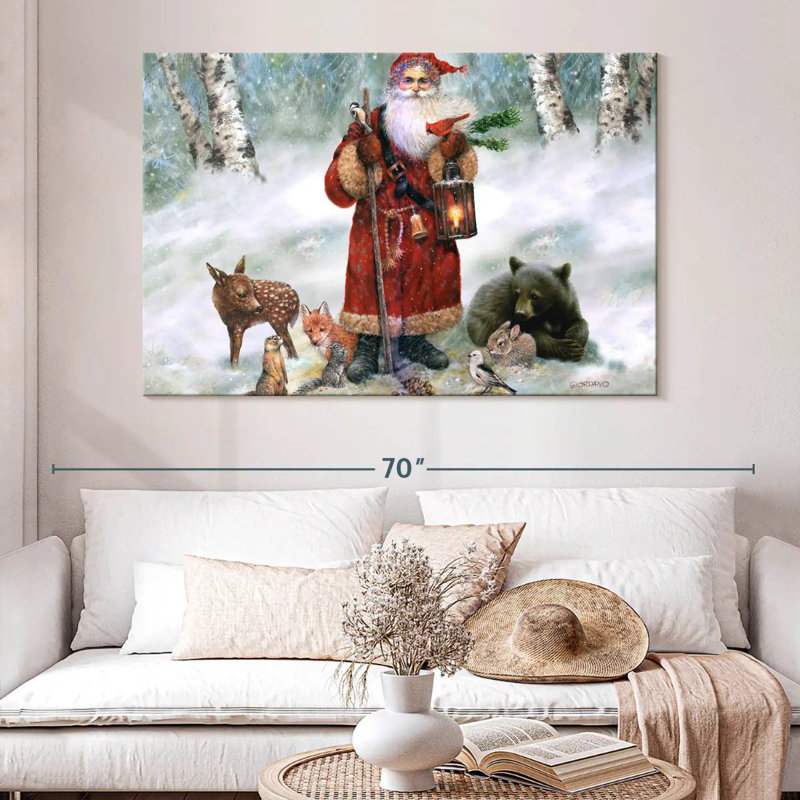 Père Noël Lelend Woodland, H 34 po x l 51 po