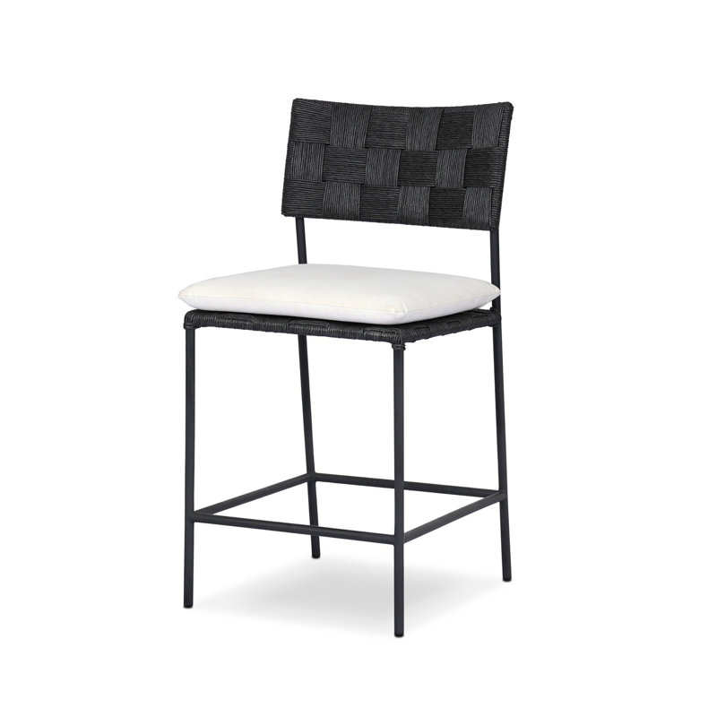 Lima Outdoor Stool-Vintage Coal-Counter, 26.5"