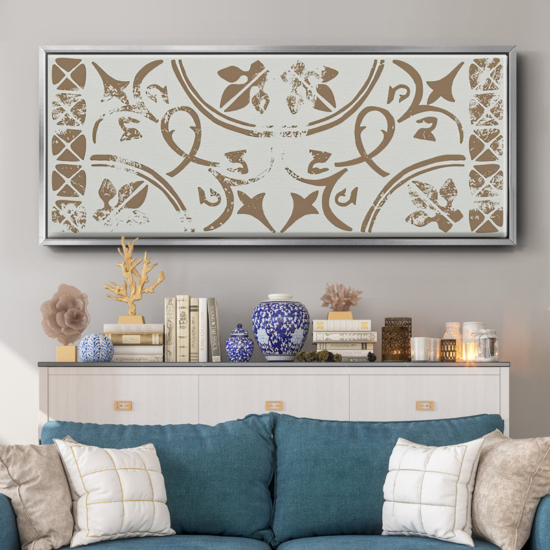 Ceramic Tile Collection - Framed Canvas, 20" H x 50" W