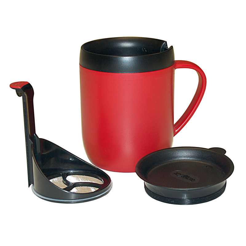 Zyliss Polypropylene Plastic Coffee Mug, Red