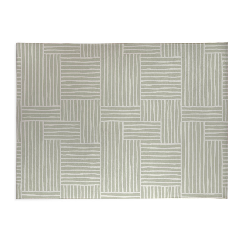 Tapis de bureau léger Grid Puz, L 6 pi x L 4 pi, Vert clair