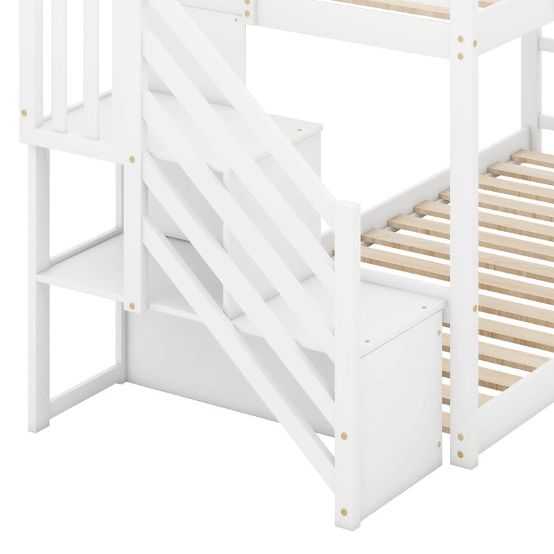 Ventura Kids Twin Over Twin Bunk Bed, White