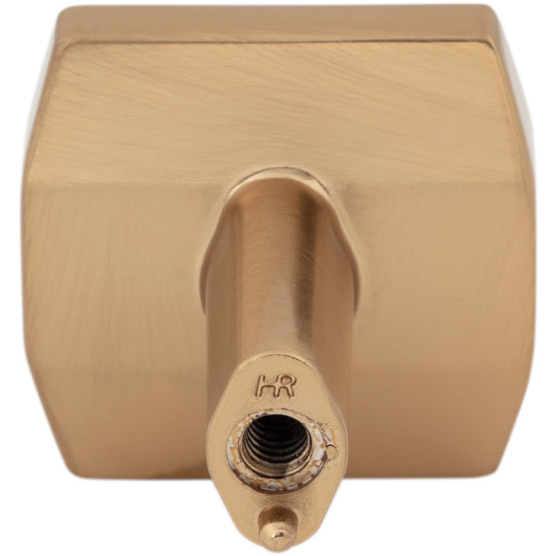 William 1-1/4" Length Square Knob, Satin Bronze