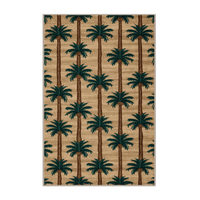  Tapis hawaïen lavable Palm groupes