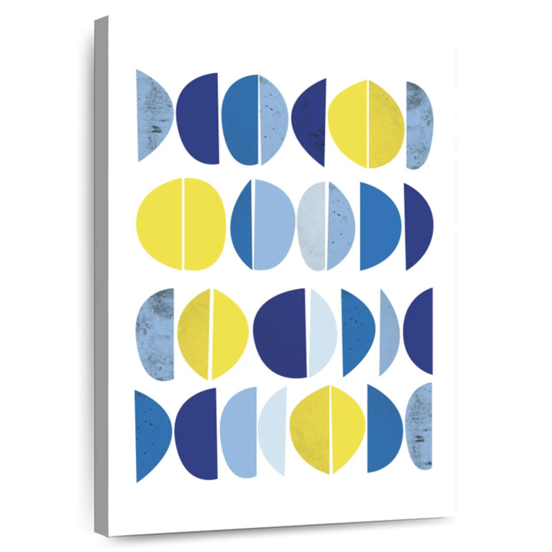 Avery bleu jaune moderne II, H 51 po x l 34 po