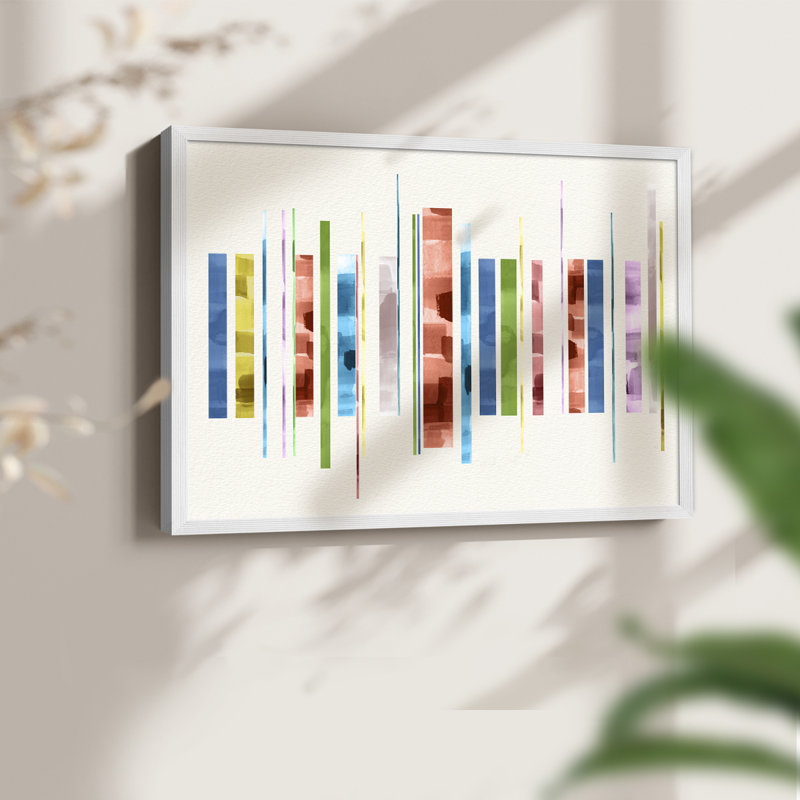 Soleil et eau - Reproduction encadrée - Restickable, H 11 po x l 14 po, Blanc
