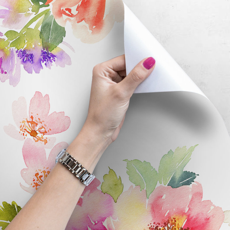 Catlynn 2.5m x 2.5m Matte Peel and Stick Mural, 152 x 104cm