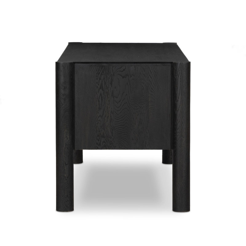 Ezri Solid Wood Writing Desk, Black