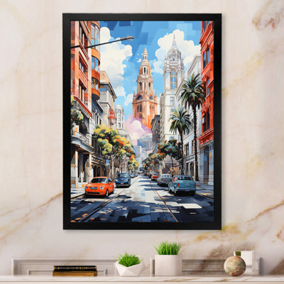 «Clabber Abstract San Diego City Portrait», reproduction sur toile