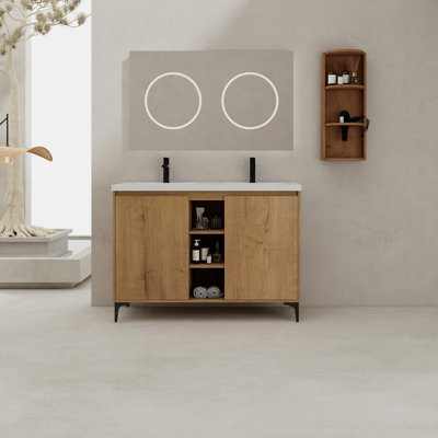 48" Freestanding Bathroom Vanity With Double Sink