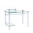 Doynton Glass Aluminium Computer Desk-1631421087