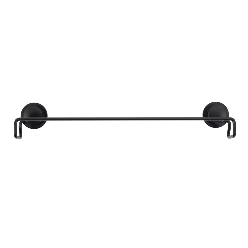 Croydex Stick 'n' Lock Bathroom Towel Rail, Black
