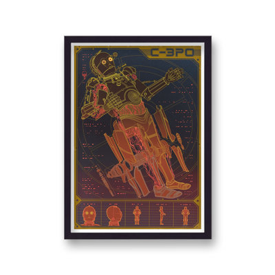 C3PO Star Wars V1 Reimagined Movie Poster - Single Picture Frame Print