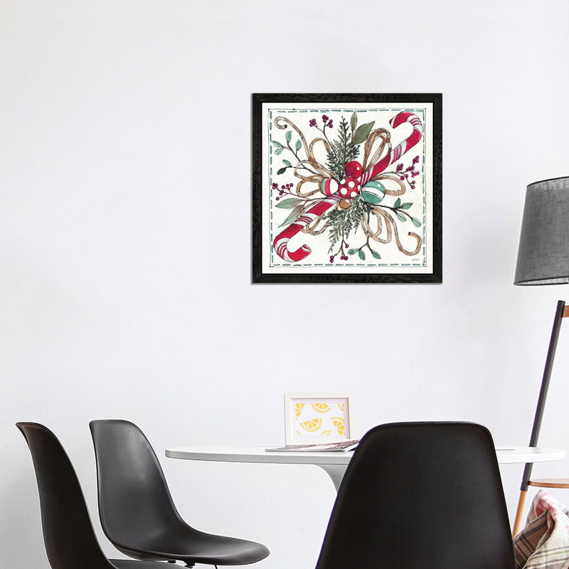 Seasonal Charm VI by Anne Tavoletti - Print on Canvas, 66.04 cm H x 66.04 cm W, Black Floater Framed