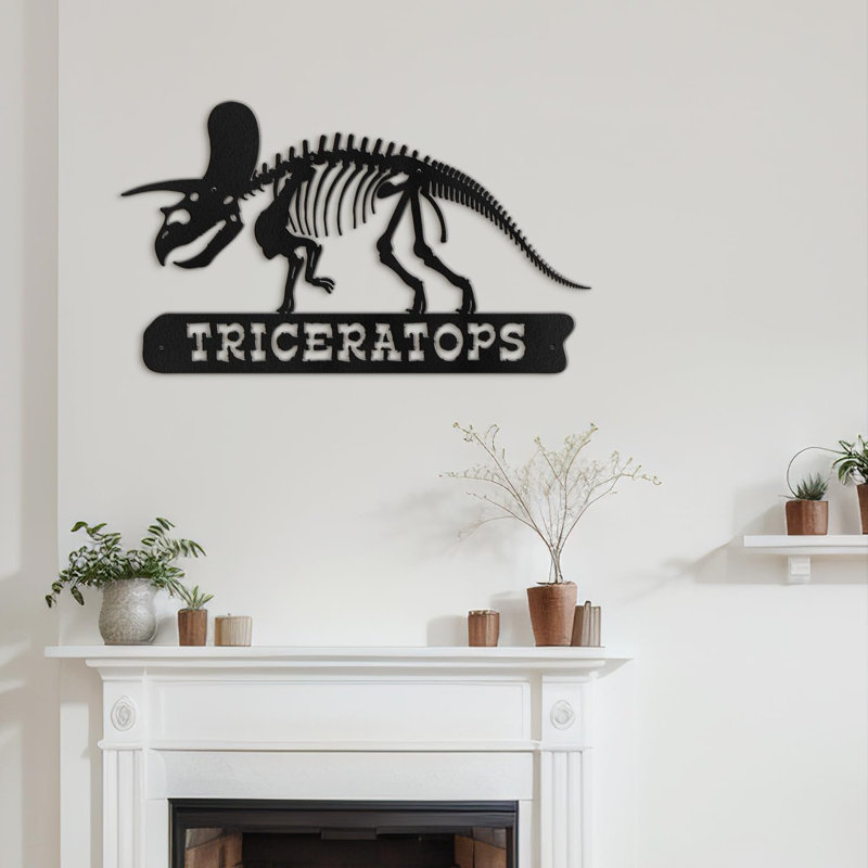 Décoration murale en métal, H 9 po x l 18 po x P 0,05 po, Noir
