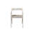 Gracie Mills Kingston White Solid Wood Open Back Dining Arm Chair