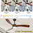 5-piece Solid Wood Ceiling Fan Light-661958585