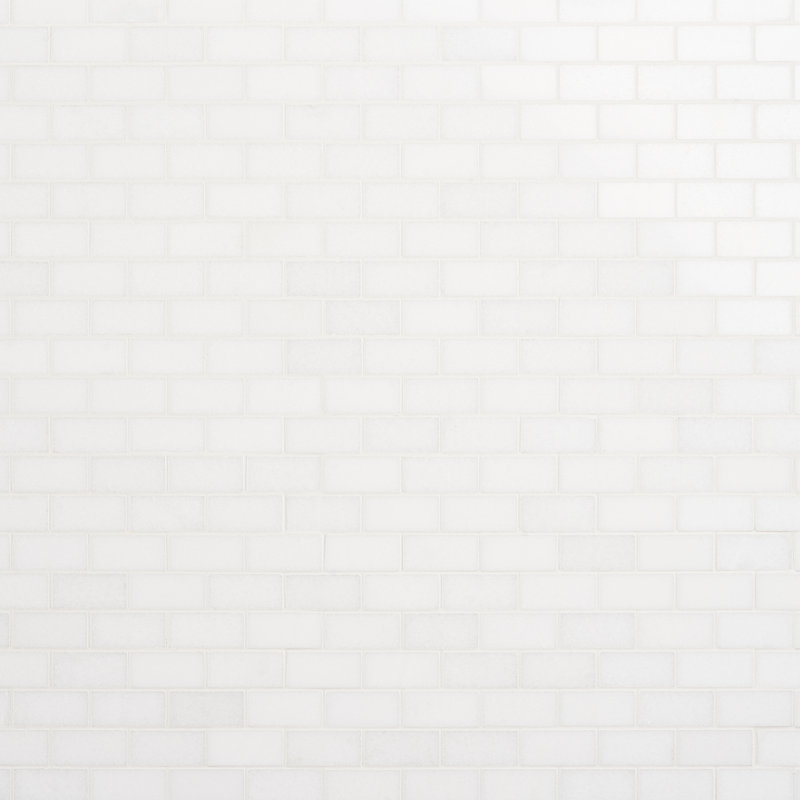 Thassos 1" x 2" Marble Brick Joint Mosaic Wall & Floor Tile