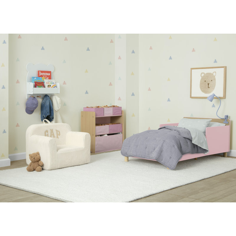 Gapkids Wood Toddler Bed With Reversible Headboard By Delta Children - Greenguard Gold Certified, Blush Pink, Pink