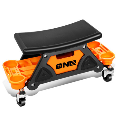 Mechanic Stool Rolling Work Seat W/Swivel Wheels and Storage Tool Tray