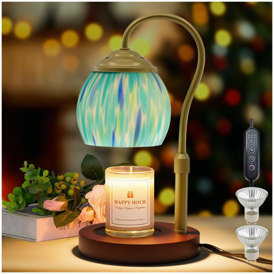 Electric Candle Warmers With Timer Dimmer Height Adjustable Wax Melt Warmer,Candle Warmer Lamp,(Ocean/1 PC)