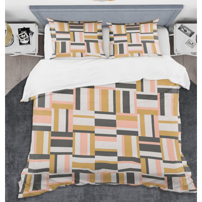 Polyester Twill Geometric Shapes Duvet Cover Set