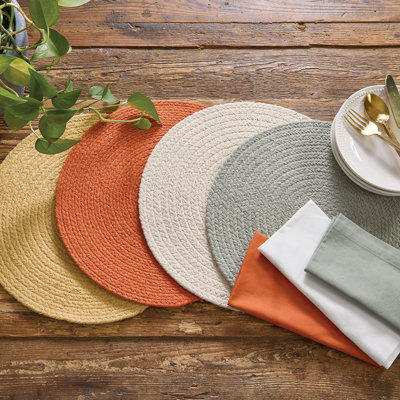 Napperon Split P Essex Sienna, ensemble de 6