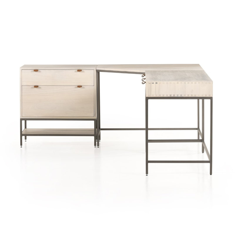 Trey Solid Wood Executive Desk, Dove Poplar