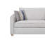 Causeuse en tissu sable - 2 coussins en duvet