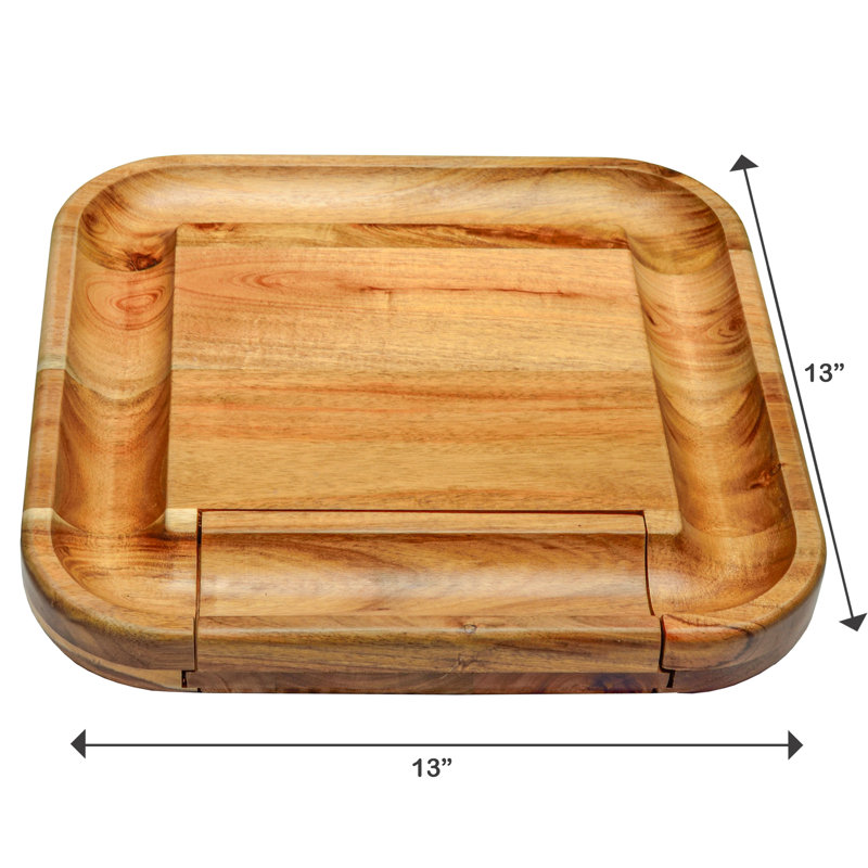 NCAA Army Black Knights - Ensemble de planches à charcuterie en acacia de qualité supérieure avec outils à fromage - 13 po x 13 po