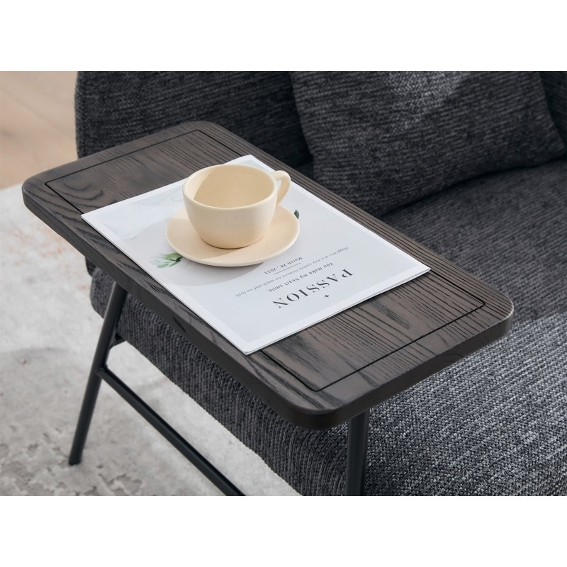 Chaise de loisir, Dark Grey Fabric