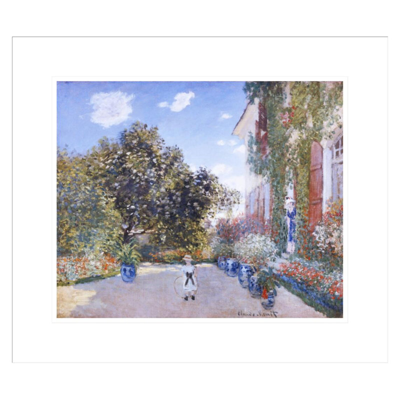 «Garden of the Artist at Argenteuil» par Claude Monet, impression giclée encadrée, H 17,75 po x l 20,27 po