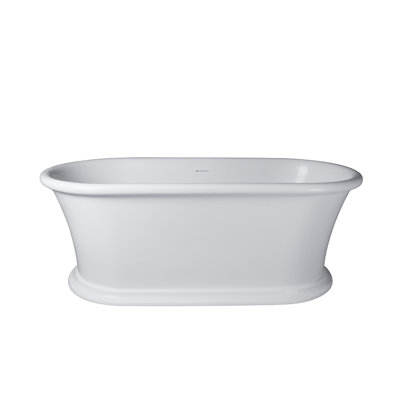 61" x 30" Freestanding Soaking Solid Surface Bathtub