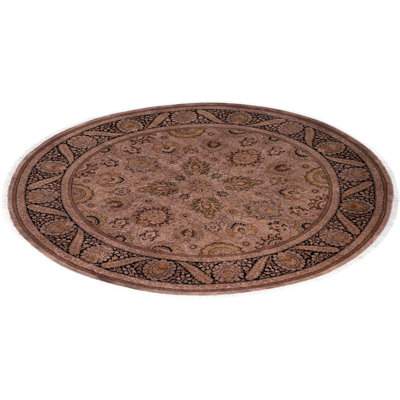 Huckaby One-of-a-Kind 7' 1" X 7' 1" Round Wool Area Rug Beige