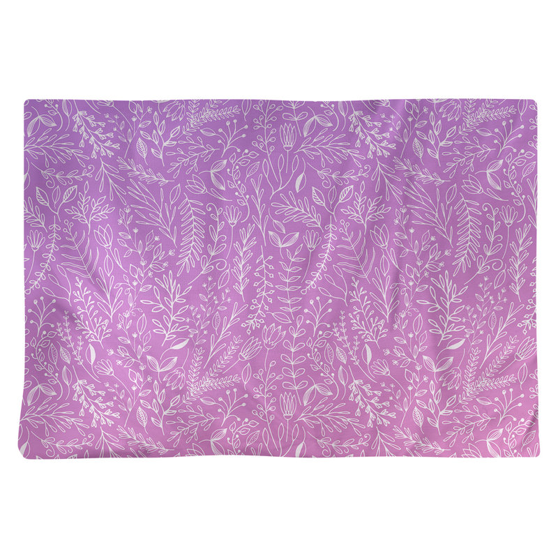 Napperon en coton à motif floral classique de 18 po ditsy, Mauve / Rose