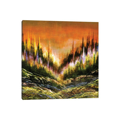 Woodland Secrets Multi I, Bold Forest Trees Landscape by Julia Di Sano - Wrapped Canvas Print