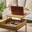 Lift Top Trestle Coffee Table with Storage