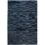 Cowhide Geometric Area Rug in Dark Blue/Gray