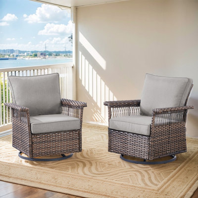 Chaise berçante pivotante avec coussins Blathnaid