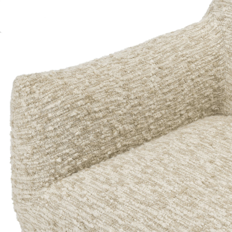 Margot Swivel Chair-Solema Cream, Solema Cream Boucle