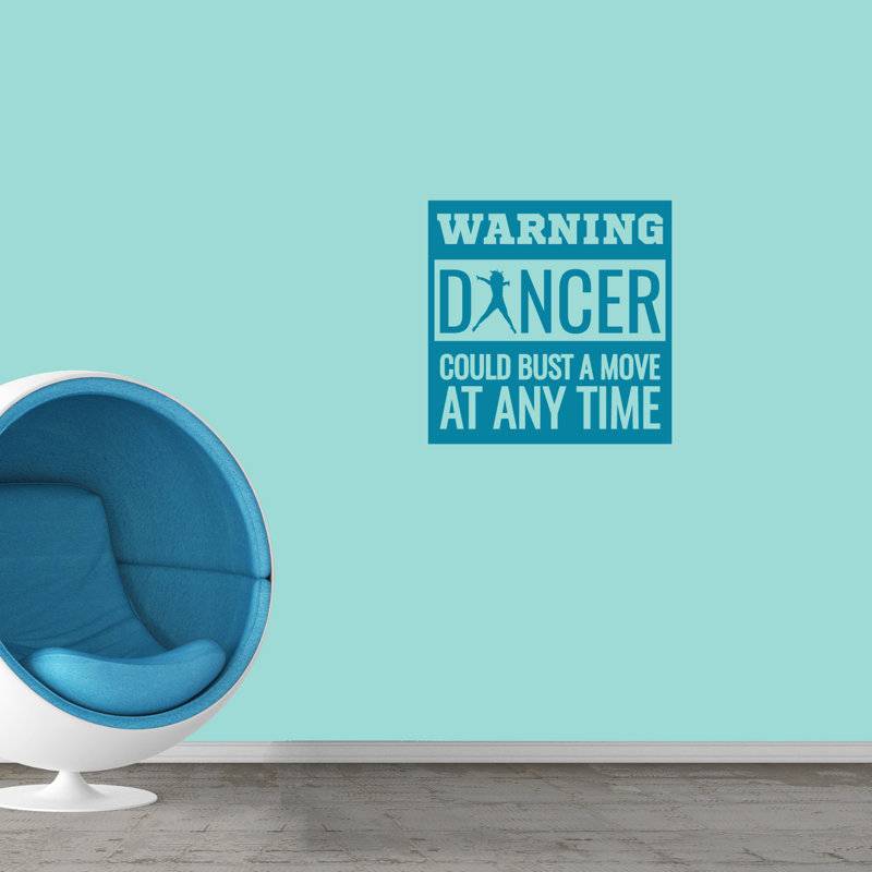 Adhésif décoratif "warning dancer" High Littleton, Bleu sarcelle
