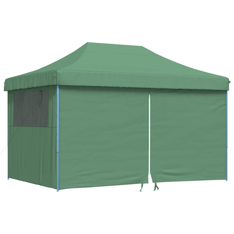 Vidaxl Foldable Tent Pop-Up Outdoor Party Tent Garden Gazebo Canopy Shelter, 315cm H x 440cm W x 292cm D, Blue, Green