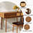 43.5"Vanity Set with Flip-top Mirror and Stool, Dressing Table with Three Drawers and storage space