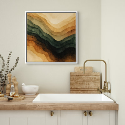 Reproduction d'art abstrait sur toile encadrée pour décoration intérieure moderne