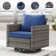 Ingvald Swivel Rocking Patio Wicker Chairs with Cushions (Set of 4)