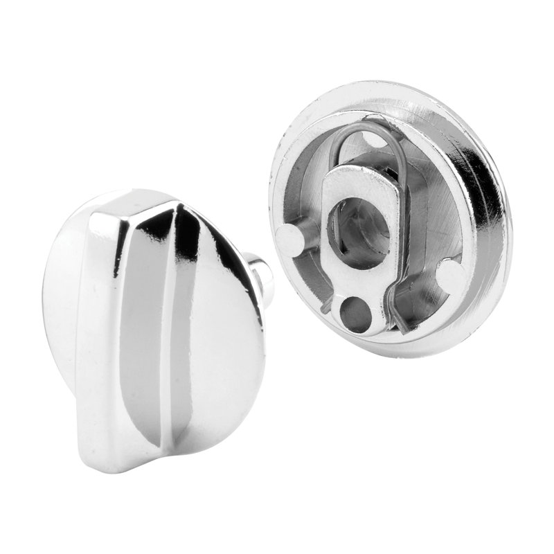 Ensemble de boutons à loquet dissimulé Prime-Line, zamak coulé de 1-3 / 4 po, plaqué chrome (paquet de 1)